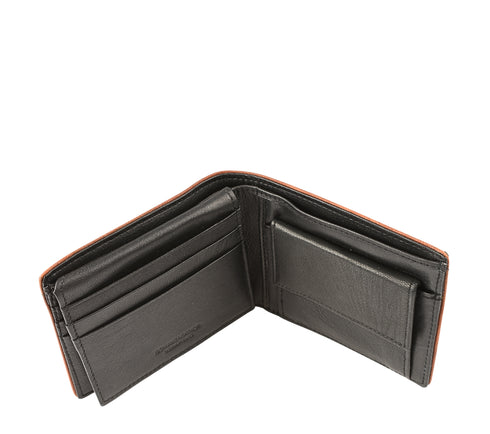 Portofel casual, barbati, COVERI, 1120 maro, piele naturala